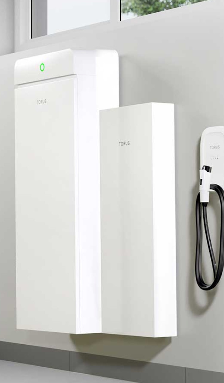 Torus Station Core mounted on garage wall