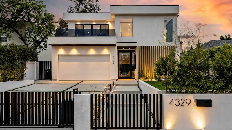 Modern home powered by battery wall.