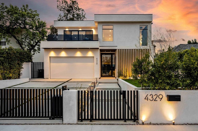 Modern home powered by battery wall.