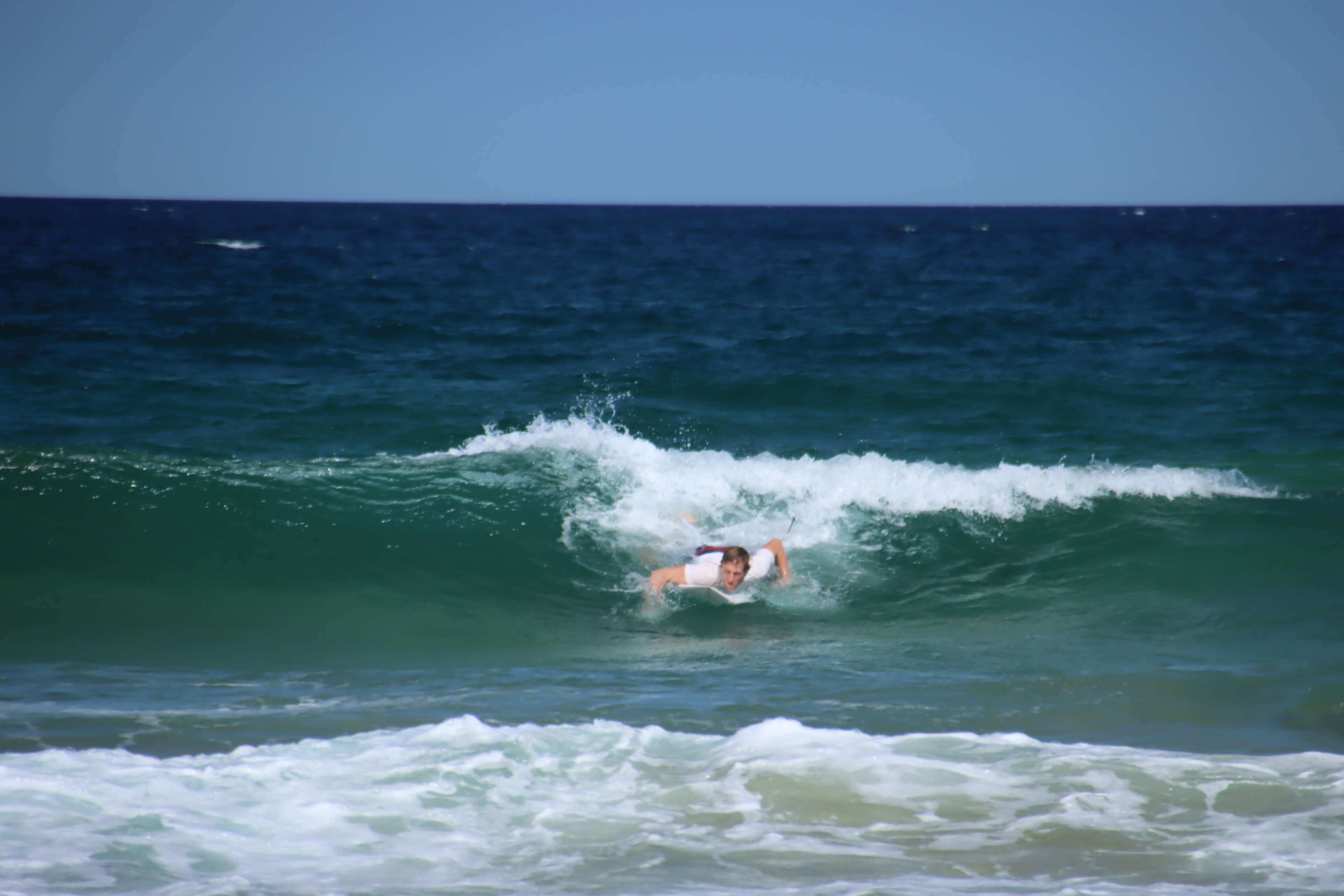 Surfing offline. Avoca Beach, Australia