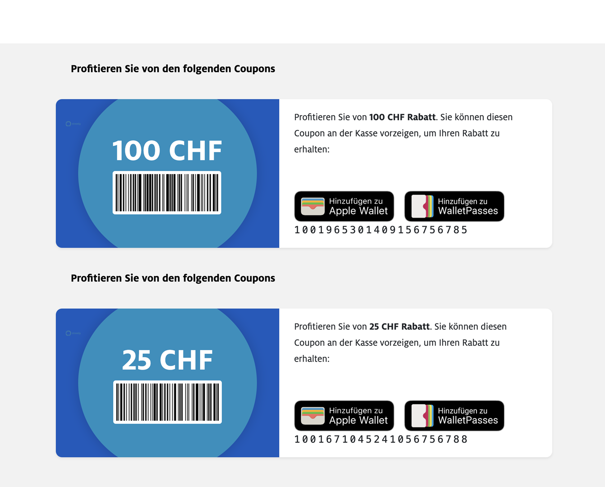 Coupons on Steady