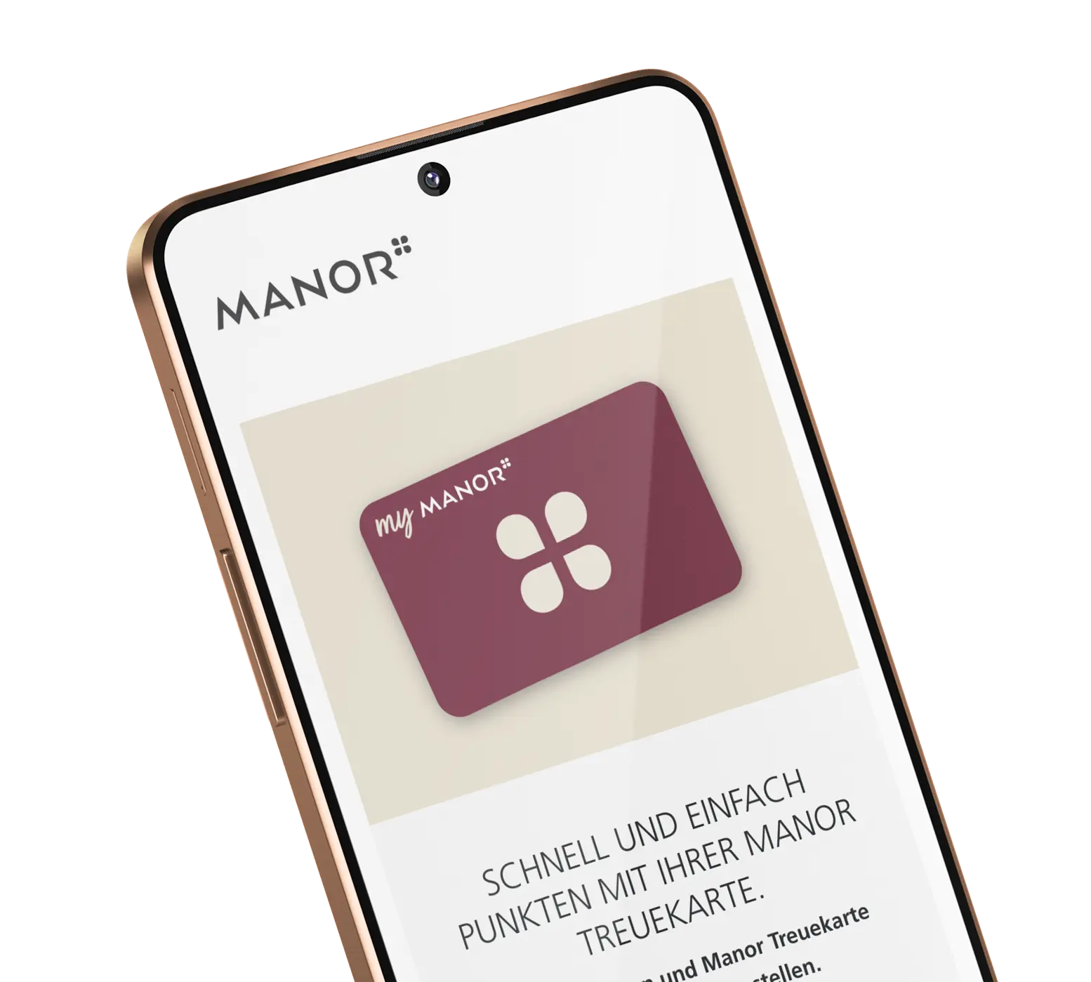 Manor digitale Kundenkarte