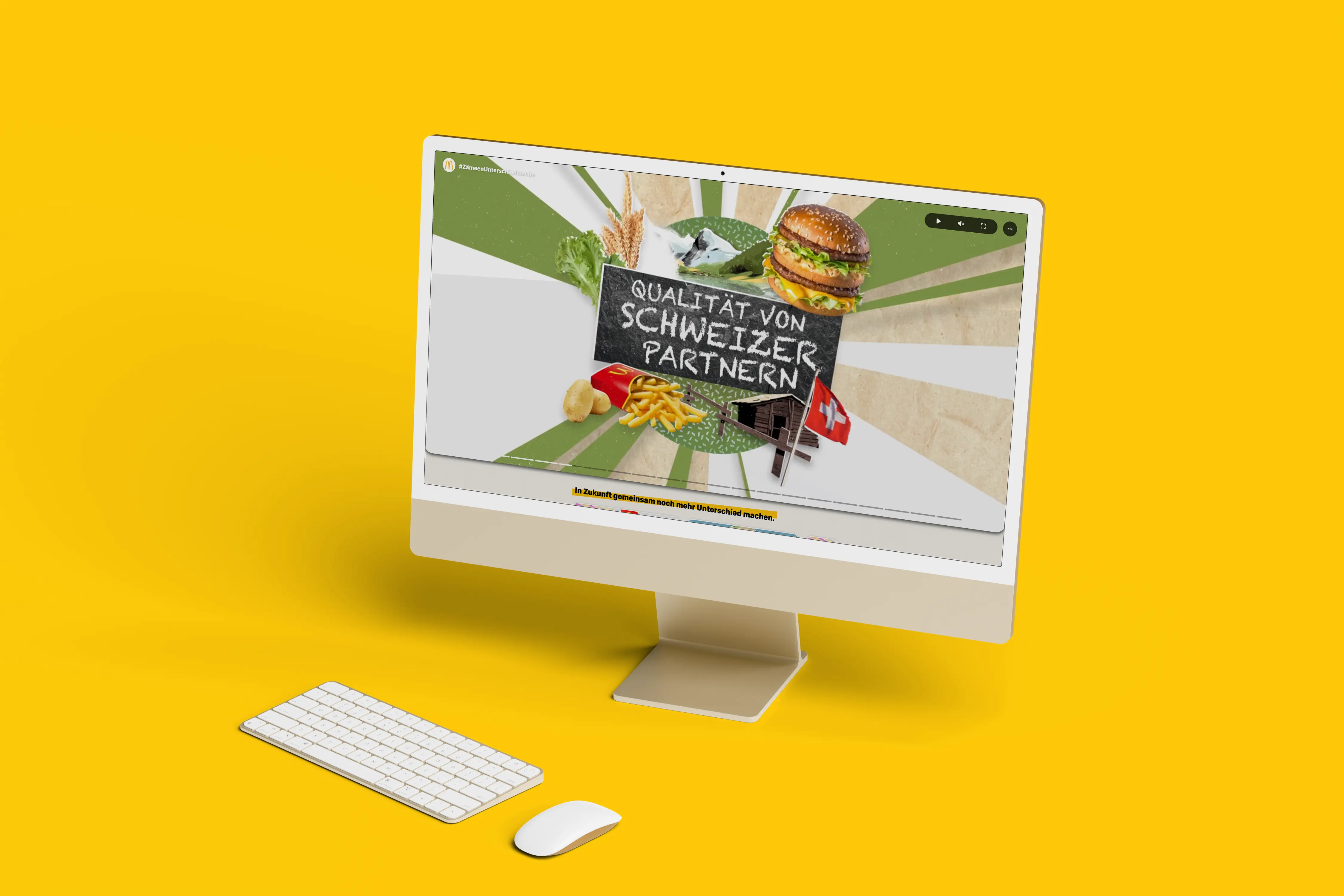 McDonald's eigener Videoplayer im Vollbildmodus