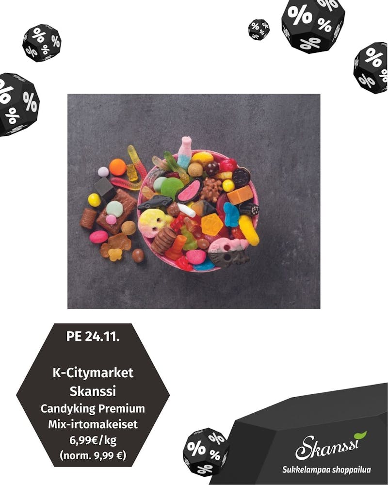 Candyking Premium Mix-irtomakeiset 6,99€/kg