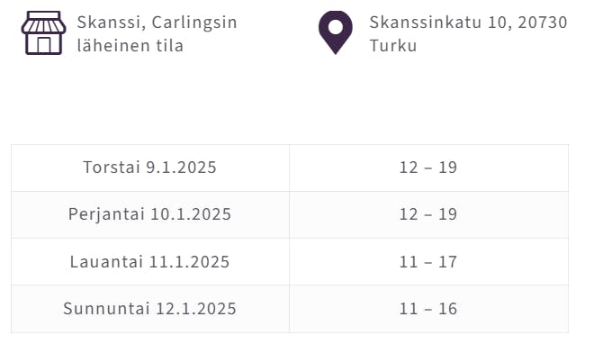 Iltapuku Outlet aukioloajat