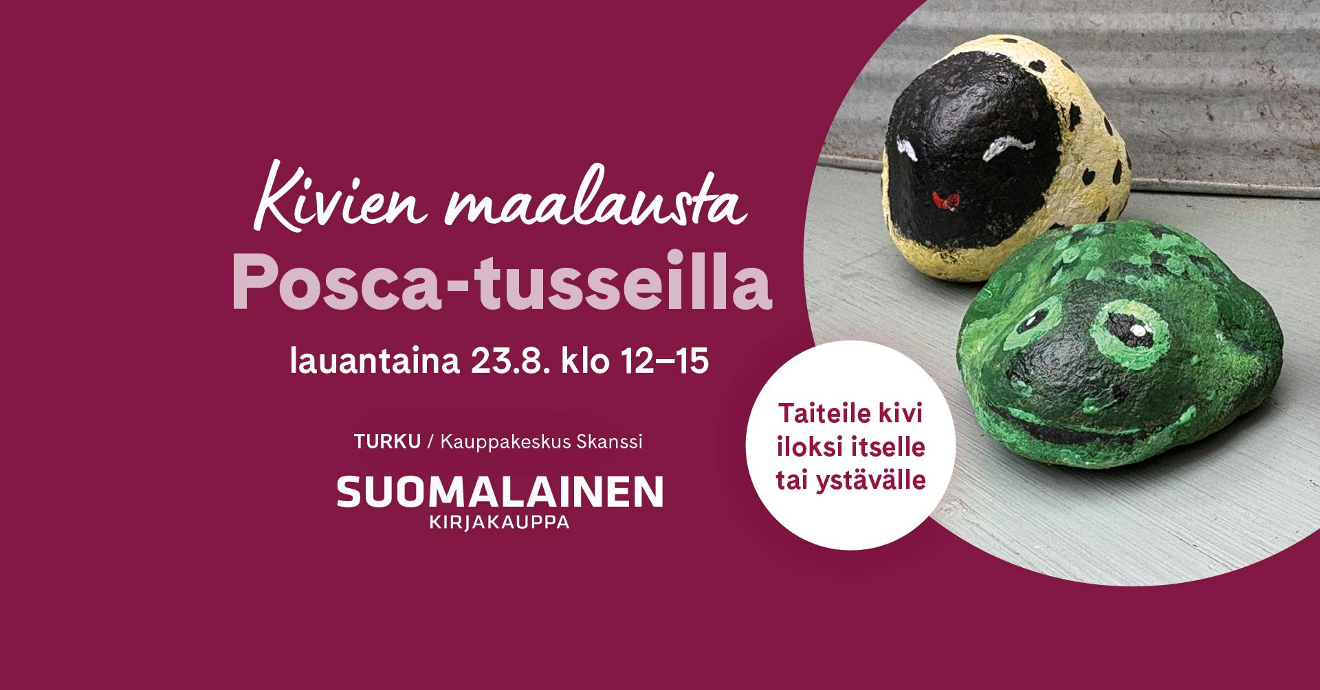 Suomalainen Kirjakauppa kiven maalaus