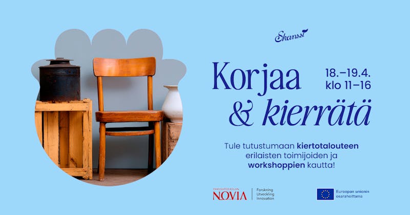 Korjaa ja kierrätä Skanssissa