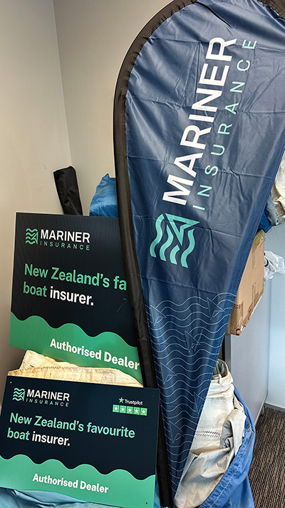 Mariner Insurance marketing point of sale materials and merchandise 