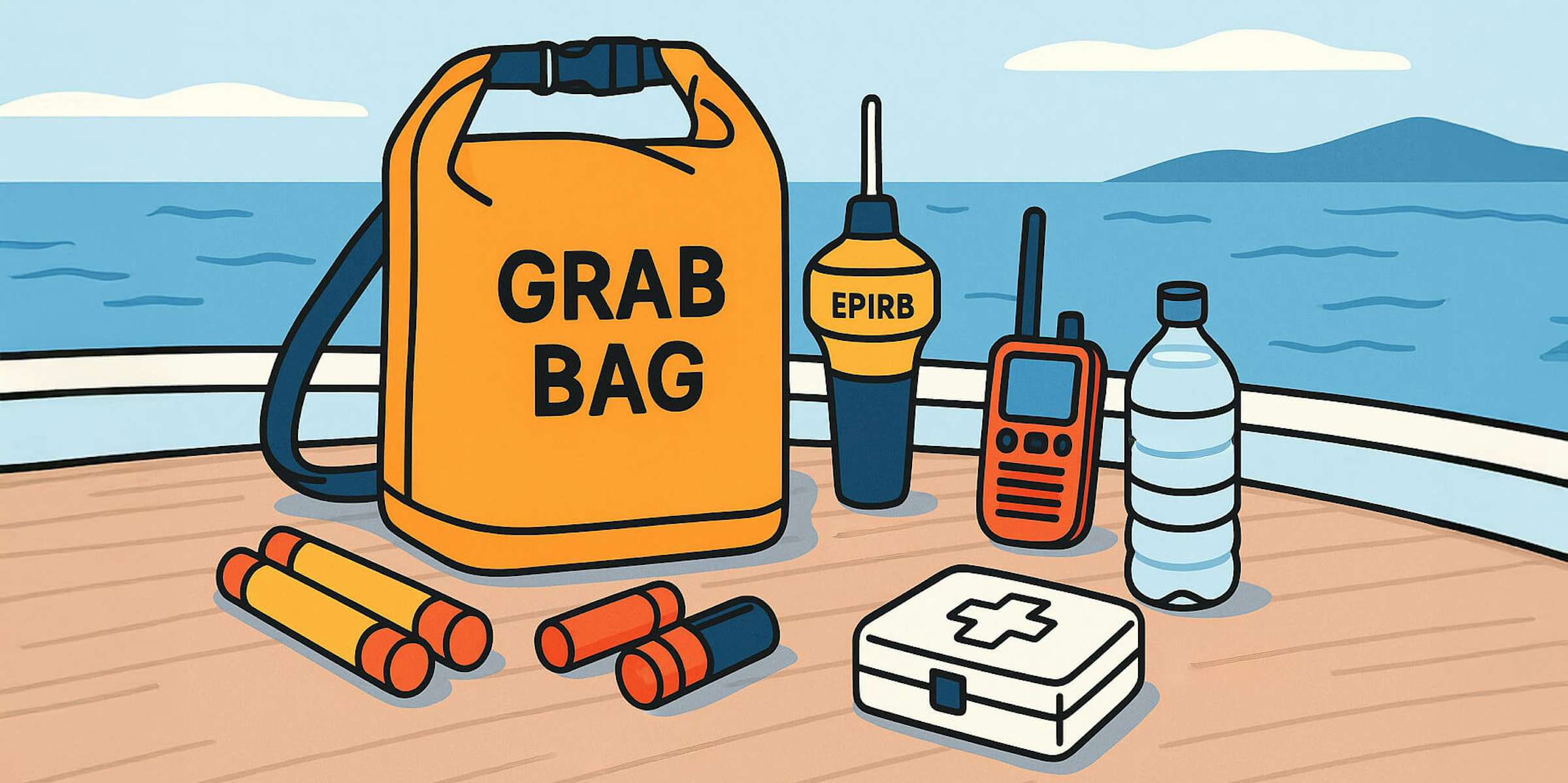 A marine safety grab bag is essential for NZ boaters