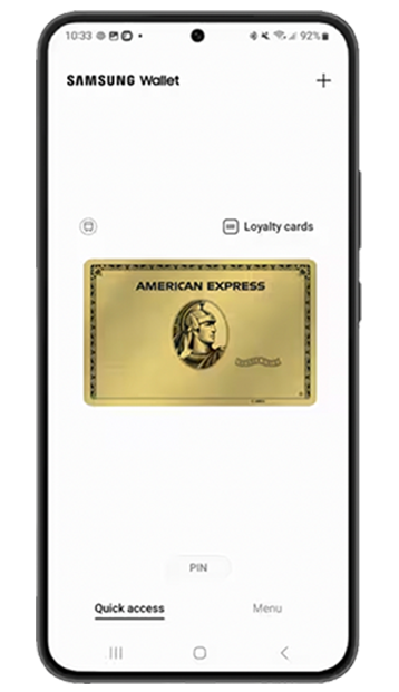 Setting up your American Express Card on Samsung Wallet