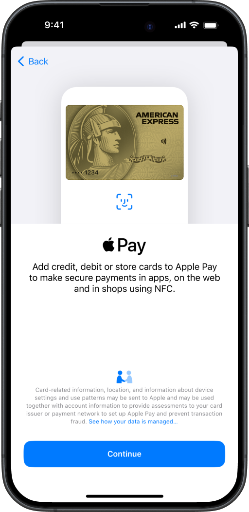 Setting up your American Express Card on Apple Pay