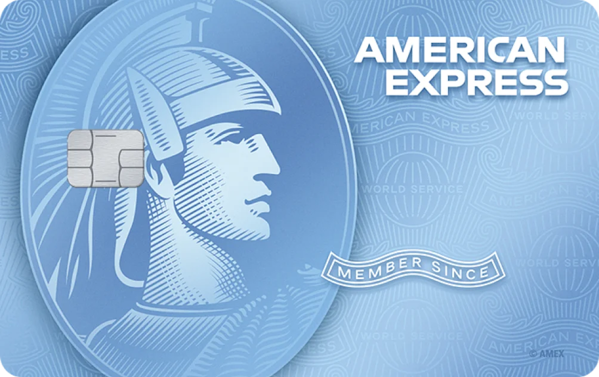 AMEX マネークリップ アメックス ブルー RIDGE Amex Compact Money Clip Wallet Rare Color Blue With