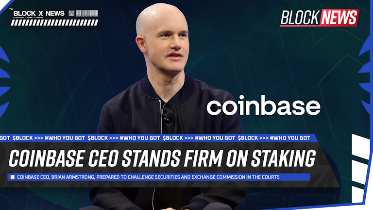 Coinbase CEO prepared to defend staking in court