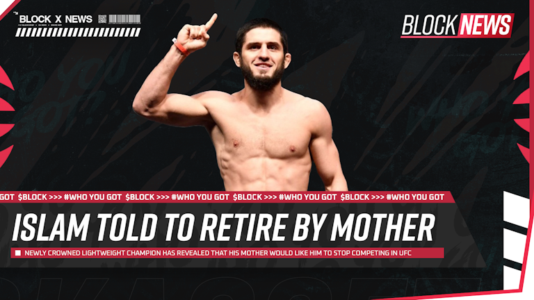 Islam Makhachev revealed that his mother doesn't watch any fights and would like him to stop now he's champion