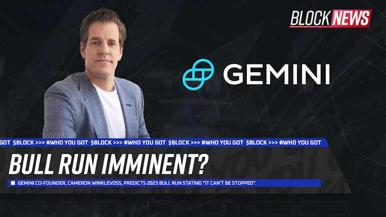 "It can't be stopped" said the Gemini founder