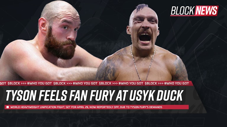 Tyson Fury was set to compete with Oleksandr Usyk for all of the belts at Wembley Stadium on April 29.