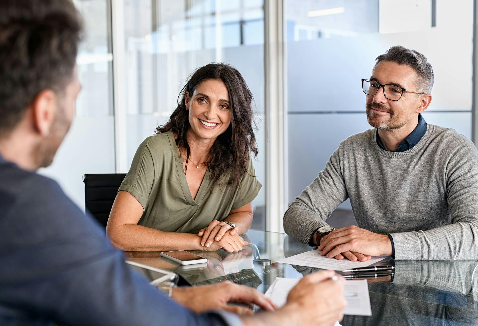 Couple Consulting with Someone