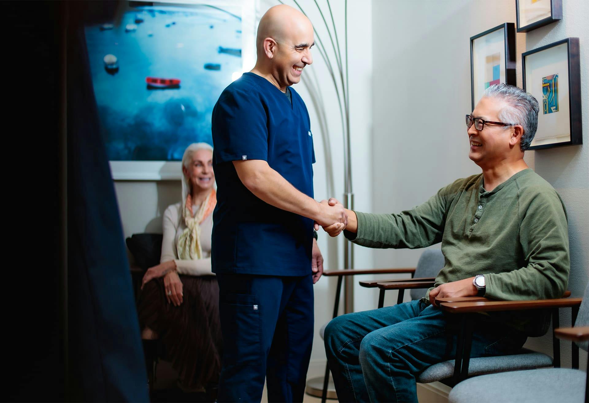 Doctor and Patient Shaking Hands