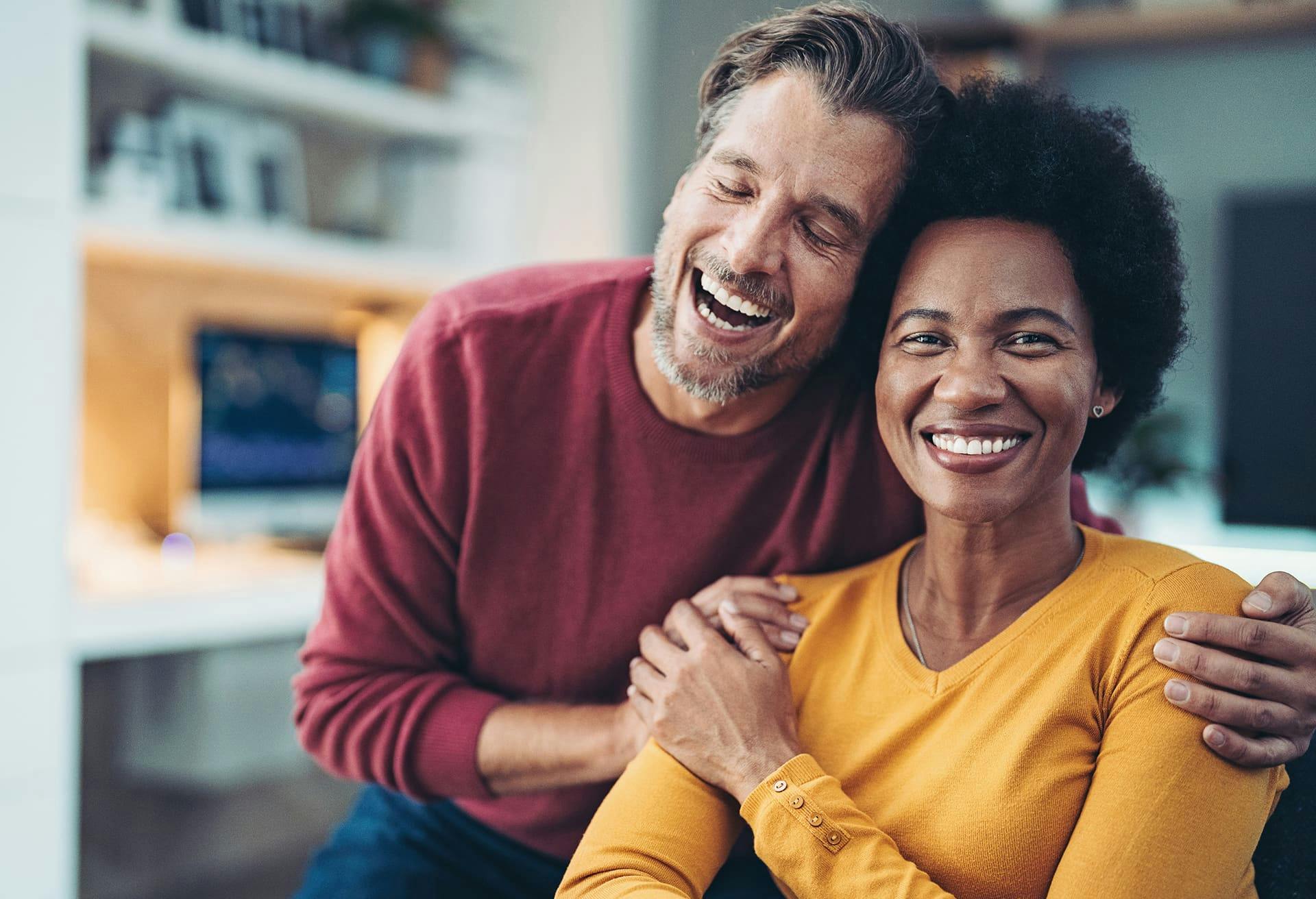 Patient Sitting Together and Smiling