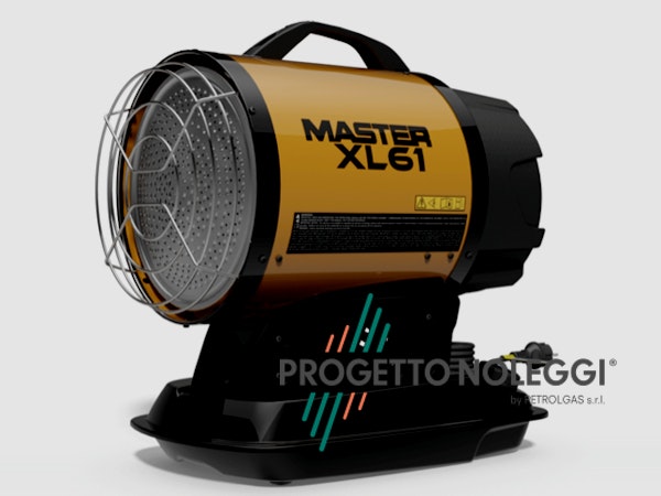 Master XL 61 - Riscaldatore ad Infrarossi a Gasolio Il Master XL 61 riscalda per irraggiamento senza nessun spostamento d'aria con alta silenziosità.