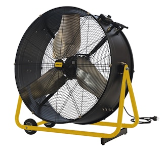 Rispetto ai ventilatori comuni, i ventilatori professionali assicurano prestazioni elevate anche in situazioni con poco ricambio d'aria come cantine, cantieri e lavori edili