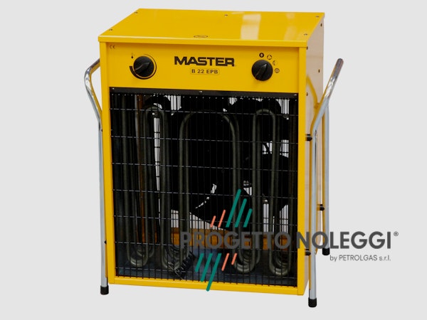 Master B 22 - Generatore d'aria calda elettrico Master B 22 è un generatore d'aria calda elettrico piccolo e compatto dai tanti usi, grazie alla sua mobilità e semplicità d'uso.