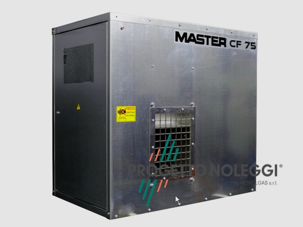Master CF 75 SPARK è un generatore d'aria calda a Gpl di facile installazione che può essere posizionato a pavimento o appeso, ideale per grandi superfici.