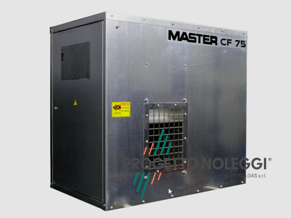 Master CF 75 SPARK - Generatore d'aria calda stazionario a gas Master CF 75 SPARK è un generatore d'aria calda a Gpl di facile installazione che può essere posizionato a pavimento o appeso, ideale per grandi superfici.