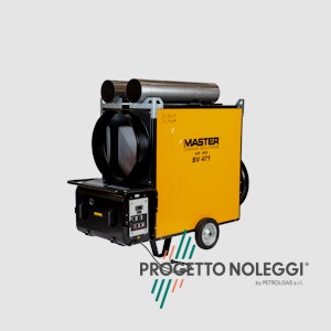 Master BV 471 FS - Generatore d'aria calda Indiretto  Master BV 471 FS è un generatore d'aria calda con bruciatore di ottima qualità e bassi consumi di gasolio