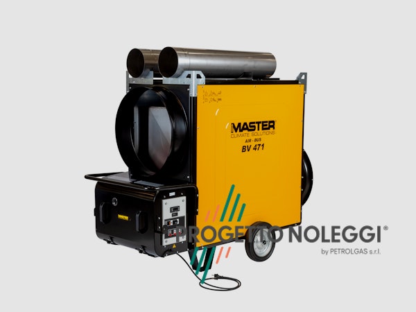 Master BV 471 FS è un generatore d'aria calda con bruciatore di ottima qualità e bassi consumi di gasolio