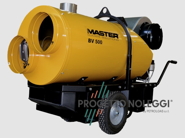 Master BV 500 CR è il generatore d'aria calda a Gasolio più flessibile adattabile ed efficiente sul mercato, unico dotato di sensori di pressione e temperatura.