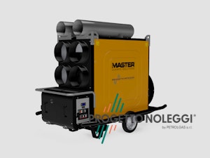 Il Generatori d'aria calda a Gasolio Master BV 691 con bruciatore Riello separato. Il Generatore è canalizzabile per creare cicli chiusi di riscaldamento nella vostra struttura, migliorando notevolmente il rendimento del generatore ed i consumi di gasolio.