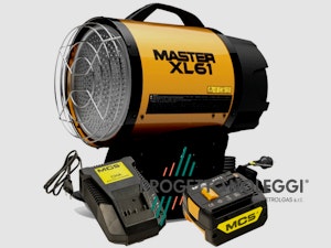 Master DC 61 - Riscaldatore a Gasolio a infrarossi a batteria Il Master DC 61 riscalda per irraggiamento senza nessun spostamento d'aria con alta silenziosità, con funzionamento a batteria.