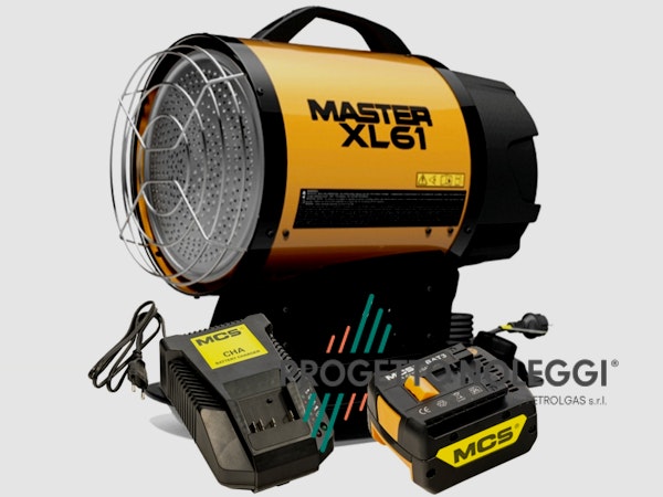 Master DC 61 - Riscaldatore a Gasolio a infrarossi a batteria Il Master DC 61 riscalda per irraggiamento senza nessun spostamento d'aria con alta silenziosità, con funzionamento a batteria.