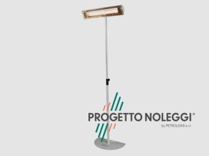 Piantana a base piatta regolabile bianca per riscaldatori a infrarossi Grado Progetto Noleggi aiuta nell'installazione di riscaldatori a infrarossi con le sue piantane a base piatta regolabili