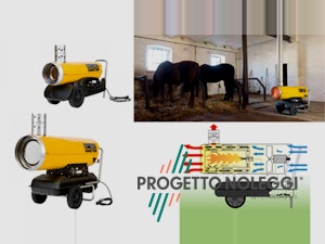 Master serie BV - Schema di funzionamento I generatori d'aria calda indiretto della Master BV 77, BV 110, BV 170 e BV 290 sfruttano una canna fumaria per lo scarico dei fumi in verticale.