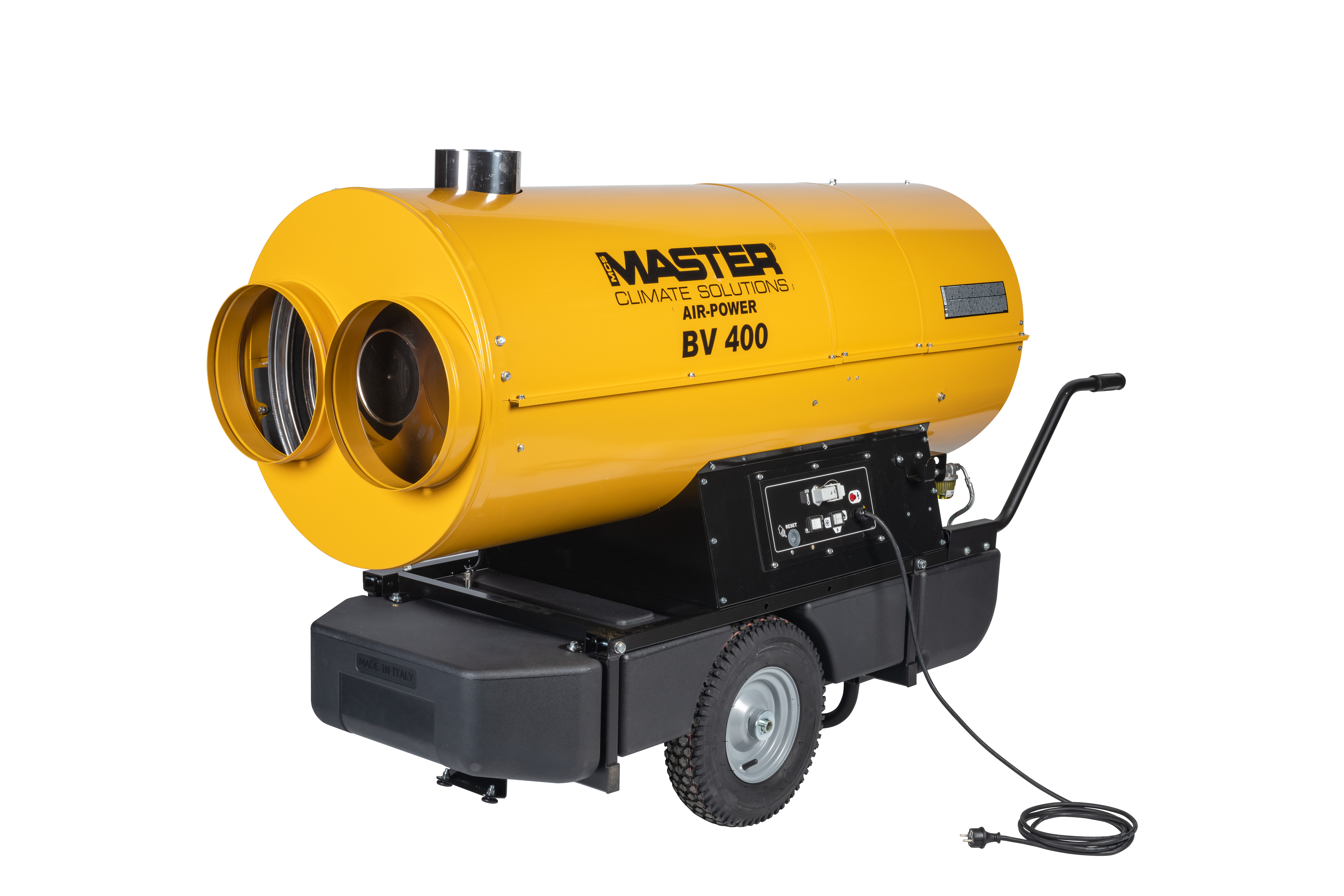 Master BV 400 è un generatore d'aria calda a gasolio molto flessibile, adattabile ed efficiente.
