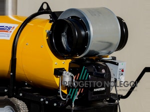 Due ingressi aria per creare cicli chiusi - Master BV 500 CR Dettagli del bruciatore presente sul Master BV 500, generatore d'aria calda