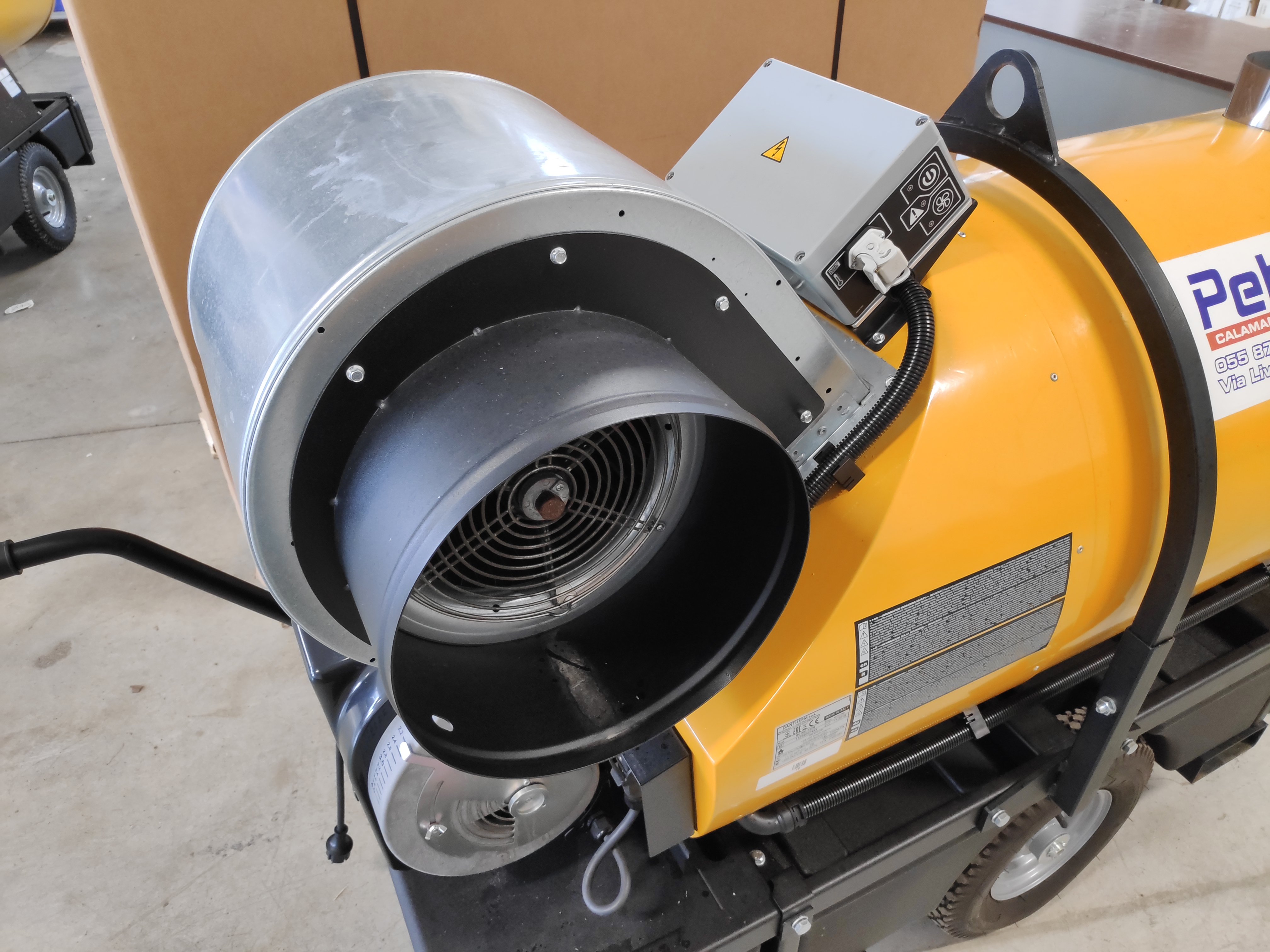 Dettaglio del Master BV 500, un generatore d'aria calda professionale con le migliori prestazioni sul mercato.