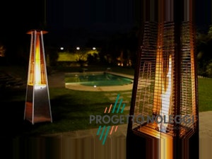 Italkero Niklas Totem - Riscaldatore a gas di design Italkero Niklas Totem è un riscaldatore a gas elegante e potente, perfetto per spazi esterni di locali, giardini e dehors