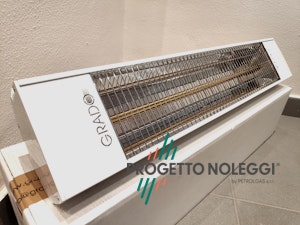 Grado Sol 1500 - Riscaldatore a infrarossi a onda corta Grado Sol 1500 è riscaldatore speciale a raggi infrarossi con lampada ad onda corta XL di lunghezza maggiorata rispetto lo standard, emette onde infrarosse direzionali evitando la dispersione di calore