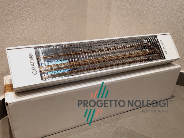 Grado Sol 1500 - Riscaldatore a infrarossi radiante Grado Sol 1500 è riscaldatore speciale a raggi infrarossi con lampada ad onda corta XL di lunghezza maggiorata rispetto lo standard, emette onde infrarosse direzionali evitando la dispersione di calore