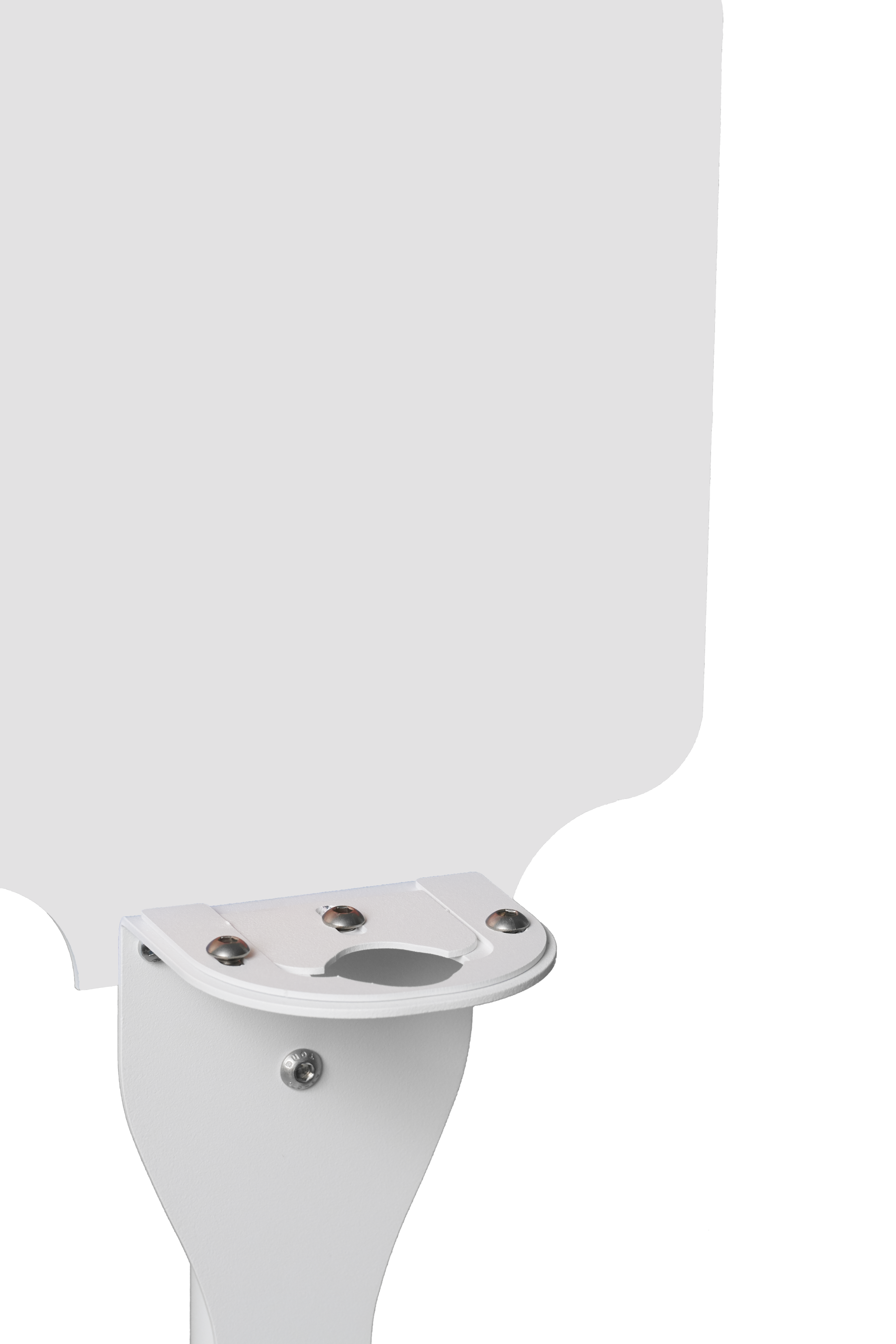 Questo modello di piantana per l'igienizzazione delle mani ha il supporto per il dispenser manuale a cui si può fissare qualsiasi marca e modello. Prodotta su nostre specifiche in Italia.