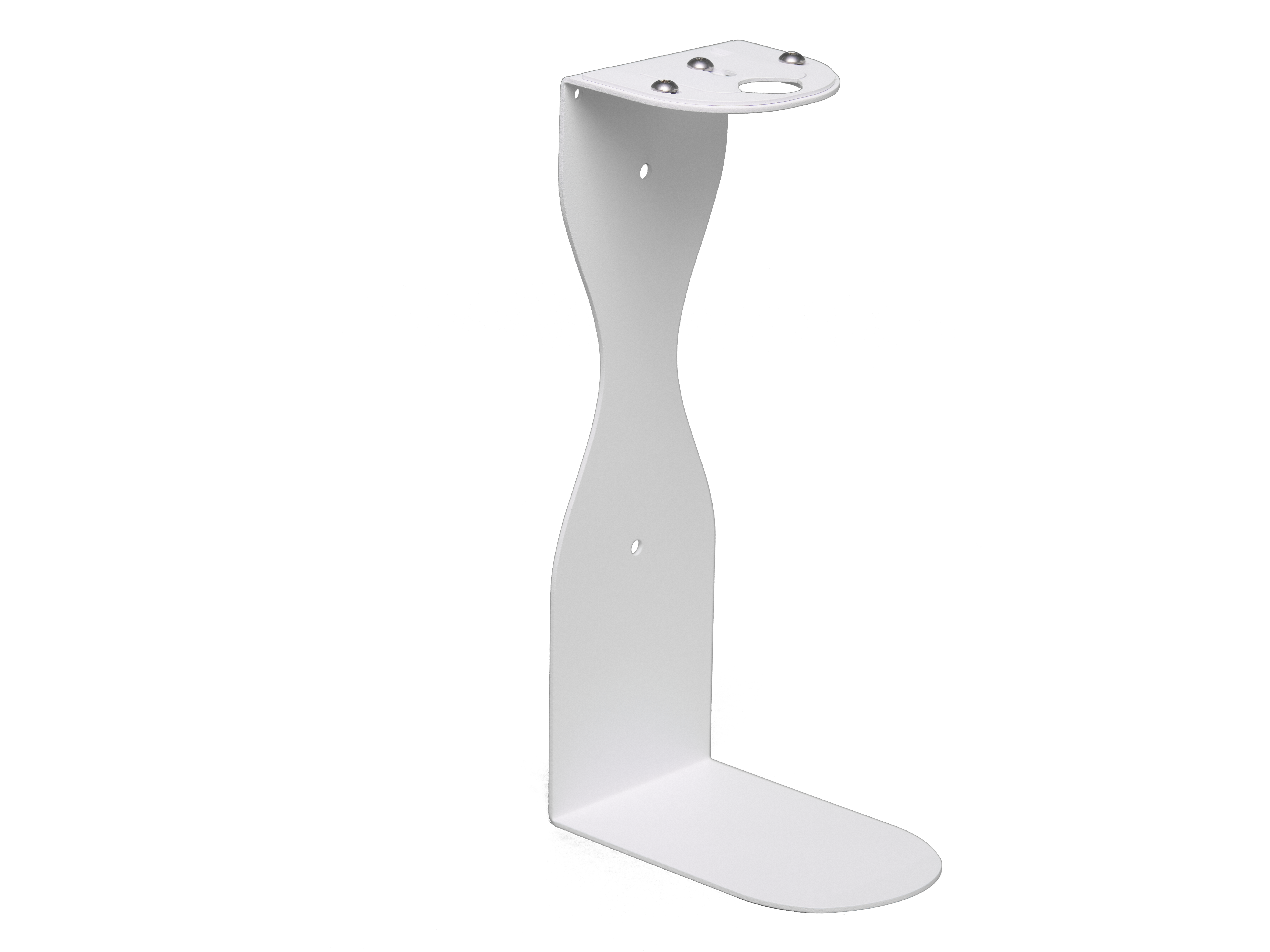 Questo modello di supporto per gel igienizzante mani si applica a muro, in esso si inserisce il flacone dosatore del gel igienizzante per le mani. Il foto per il flacone è di diametro standar per dosatori a pompetta da 0,25 - 0,5 e 1 litro. Prodotta su nostre specifiche in Italia.