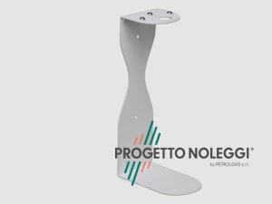 Porta dispenser manuale universale da muro per Gel Igienizzante mani Questo modello di supporto per gel igienizzante mani si applica a muro, in esso si inserisce il flacone dosatore del gel igienizzante per le mani. Il foto per il flacone è di diametro standar per dosatori a pompetta da 0,25 - 0,5 e 1 litro. Prodotta su nostre specifiche in Italia.