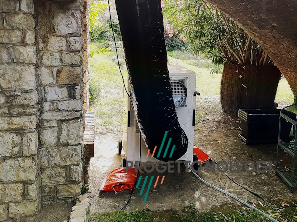 Installazione sotto portico - Dantherm AC 24 Installazione sotto portico - Dantherm AC 24