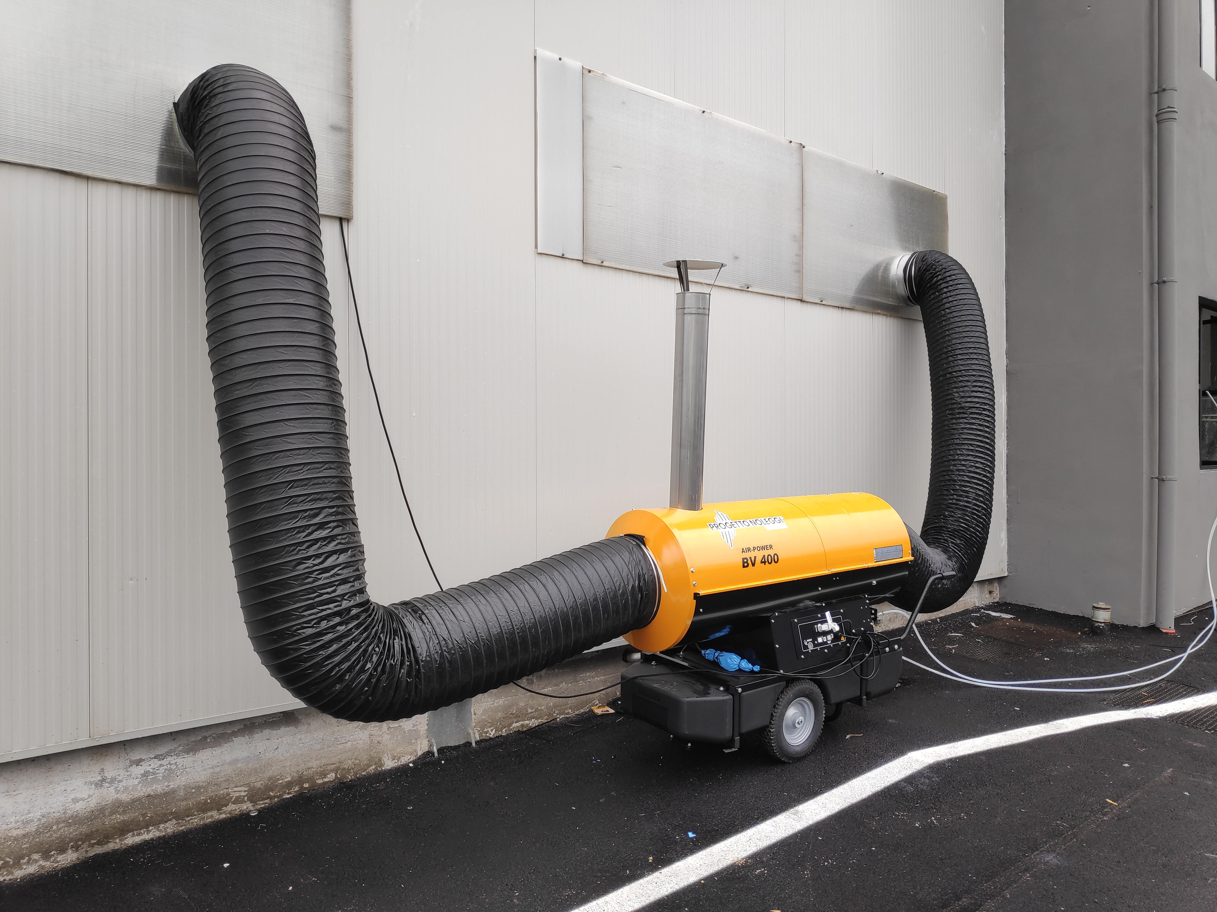 BV 400 con ripresa dell'aria per ottimizzare i consumi di gasolio