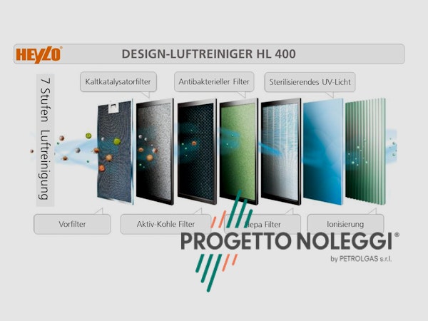 Capacità di filtraggio a 7 elementi - HEYLO HL 400 PLUS - Progetto Noleggi Capacità di filtraggio a 7 elementi - HEYLO HL 400 PLUS - Progetto Noleggi