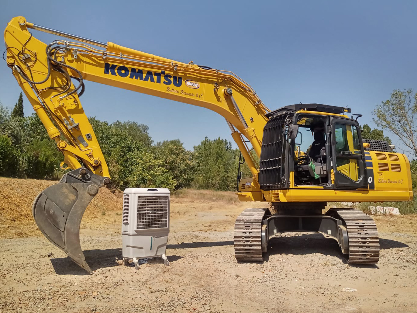 Raffrescamento su cantiere cava