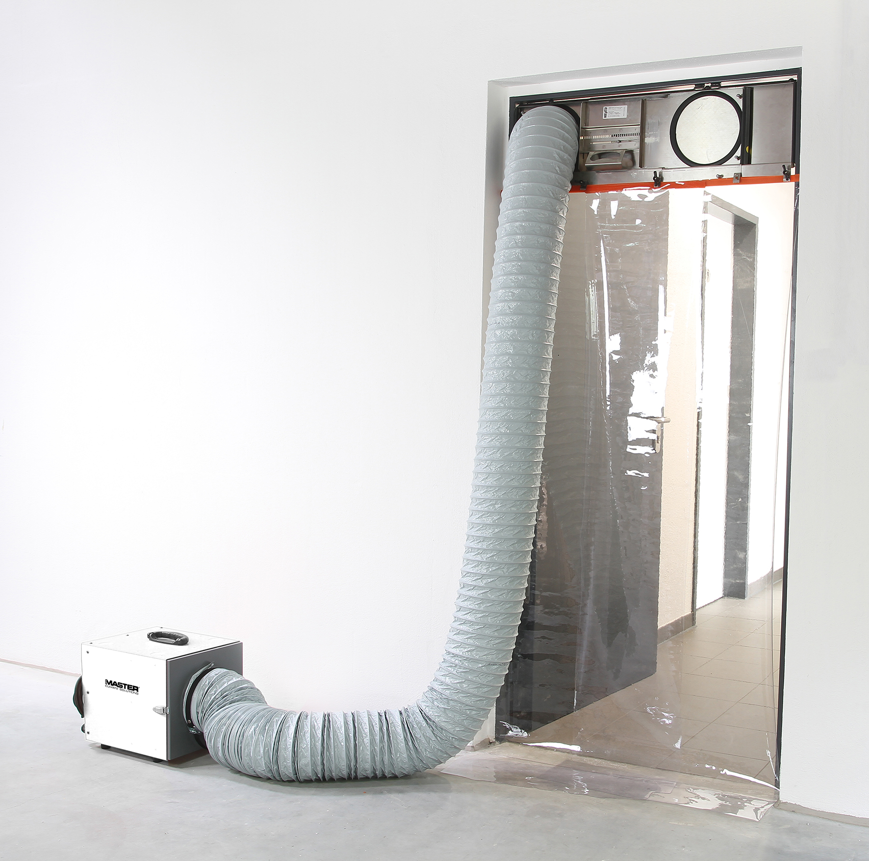 Porta antipolvere con depuratore d'aria